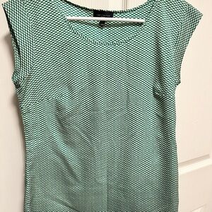 The Limited Aqua Patterned Mini Dress